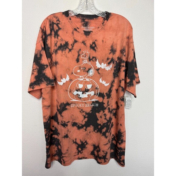 Urban Outfitters Desert Dreamer OS Peanuts Snoopy Halloween Orange T-Shirt NWT - Picture 1 of 7